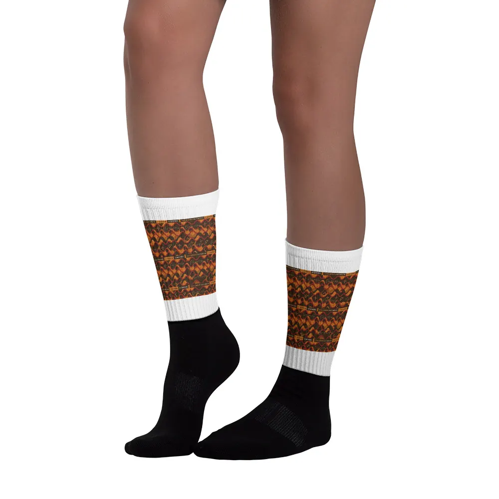 Arc-Length Crew Socks, Crankles Socks, worn, left