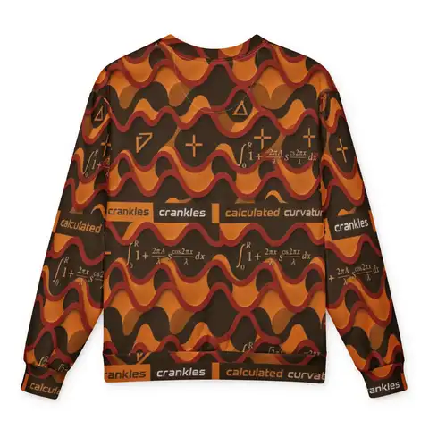 Arc-Length Oversized Sweatshirt, White, back, printed with the arc-length formula